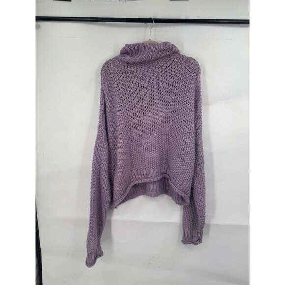 Moth Anthropologie Abella Turtleneck Sweater Women Small Lavender Slouchy - Picture 3 of 10